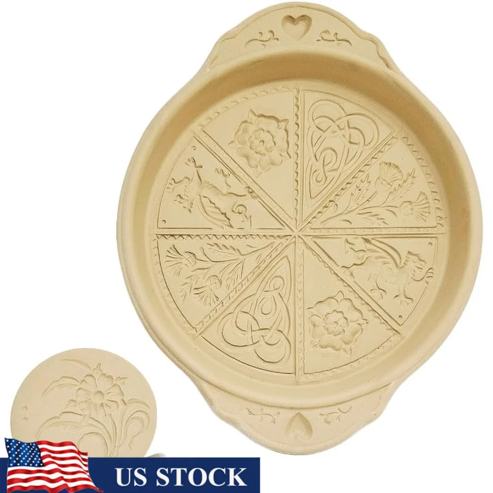 Ceramic Shortbread Pan and Flower Cookie Stamp Set British Isles Floral Design Kitchen Baking Tools Gift Box with Recipes
Ceramic Shortbread Pan and Flower Cookie Stamp Set British Isles Floral Design Kitchen Baking Tools Gift Box with Recipes