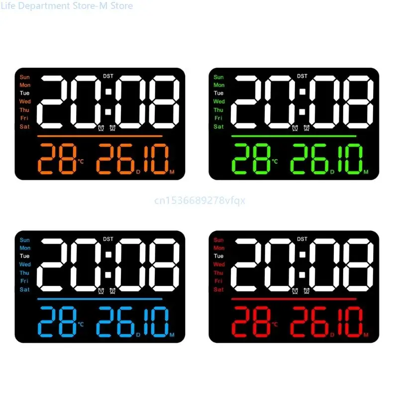 Large Digital Wall Clock Electronic Table Alarm Clock with Temperature Week Date
Large Digital Wall Clock Electronic Table Alarm Clock with Temperature Week Date