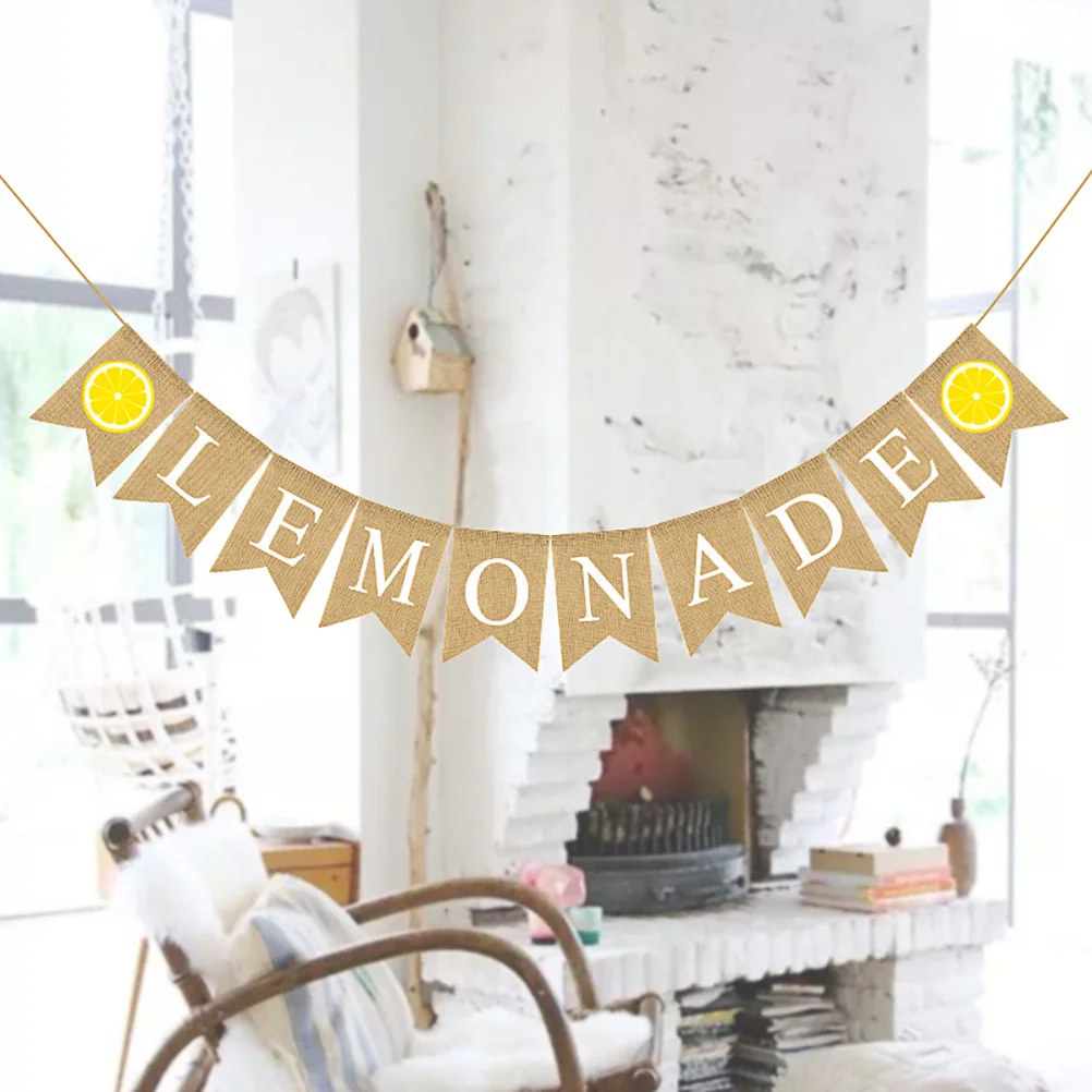 1 set Lemon Slice Pull Flag Swallowtail Linen Bunting Party Decoration Hawaiian Theme Kitchen Fireplace Door Stairs Decorative
1 set Lemon Slice Pull Flag Swallowtail Linen Bunting Party Decoration Hawaiian Theme Kitchen Fireplace Door Stairs Decorative
