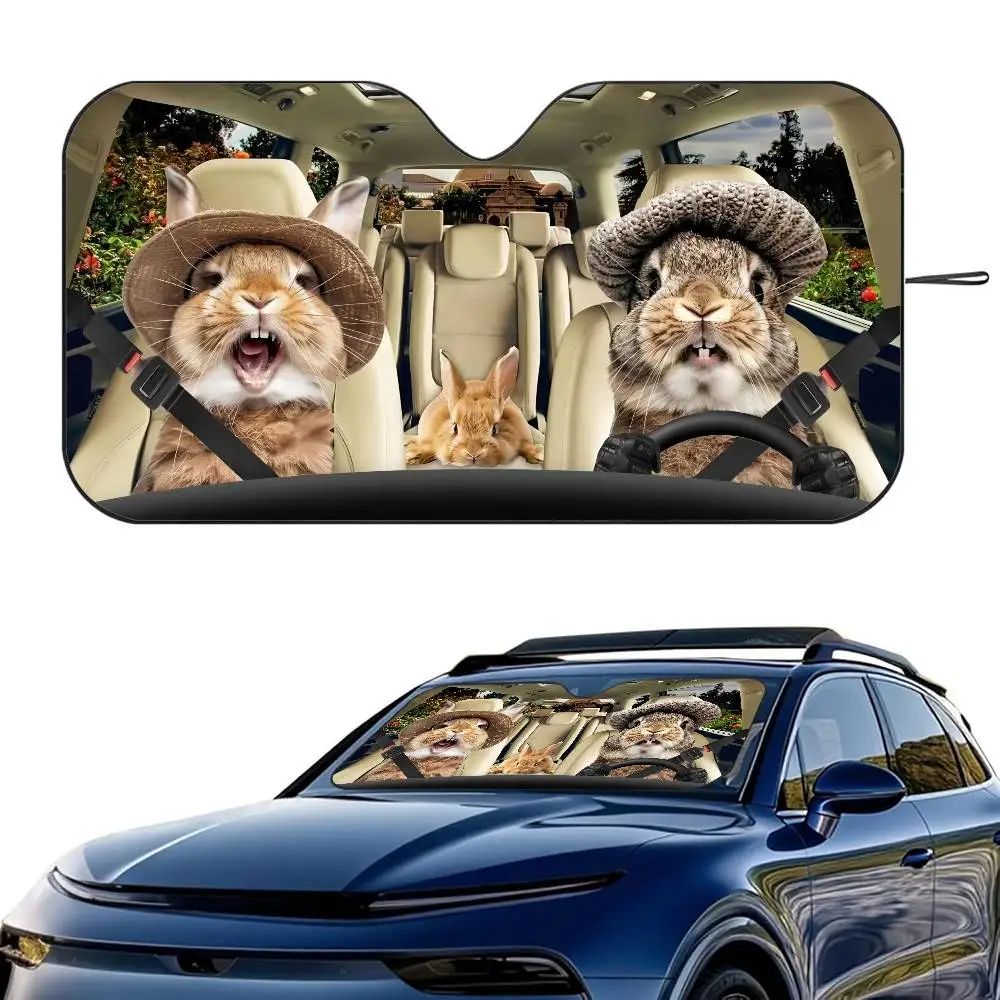 1PC Farmhouse Rabbit Car SunShade Windshield Foldable Three-layer Insulation Sunshade By Suction Cup Blocks UV Rays Sun 
1PC Farmhouse Rabbit Car SunShade Windshield Foldable Three-layer Insulation Sunshade By Suction Cup Blocks UV Rays Sun