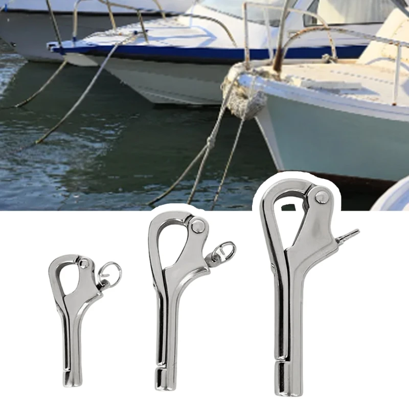 Stainless Steel Quick Release Railing Hook Hardware with Internal Thread, 2 Pack for Boat Wire Rope and Lines H9EE
Stainless Steel Quick Release Railing Hook Hardware with Internal Thread, 2 Pack for Boat Wire Rope and Lines H9EE