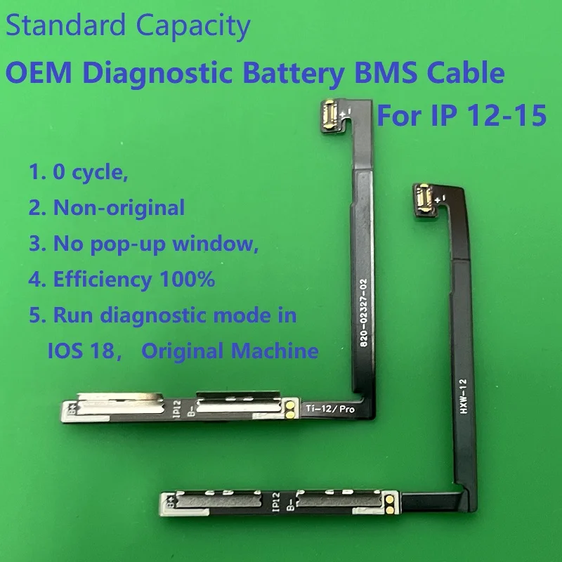 Standard Capacity Diagnostic Battery Protection Board Flex Cable No Pop Up Reminer For iPhone 12 13 14 15 Max Connection BMS
Standard Capacity Diagnostic Battery Protection Board Flex Cable No Pop Up Reminer For iPhone 12 13 14 15 Max Connection BMS