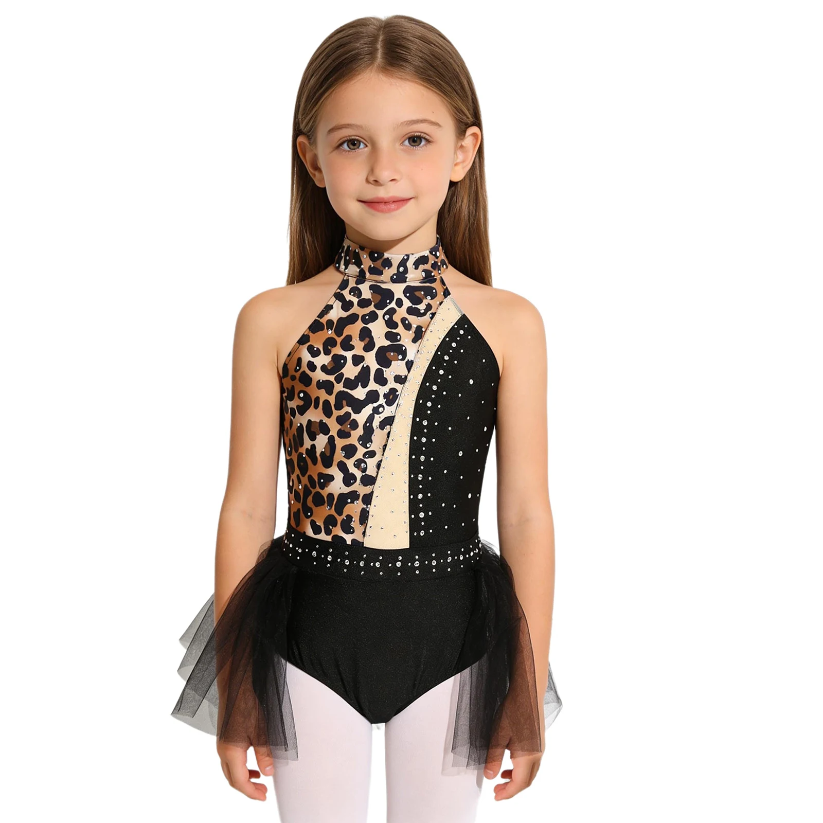Kid Girls Leopard Printed Caveman Jumpsuits Sleeveless Rhinestones Mesh Overlay Dance Leotard Carnival Themed Halloween Costume
Kid Girls Leopard Printed Caveman Jumpsuits Sleeveless Rhinestones Mesh Overlay Dance Leotard Carnival Themed Halloween Costume
