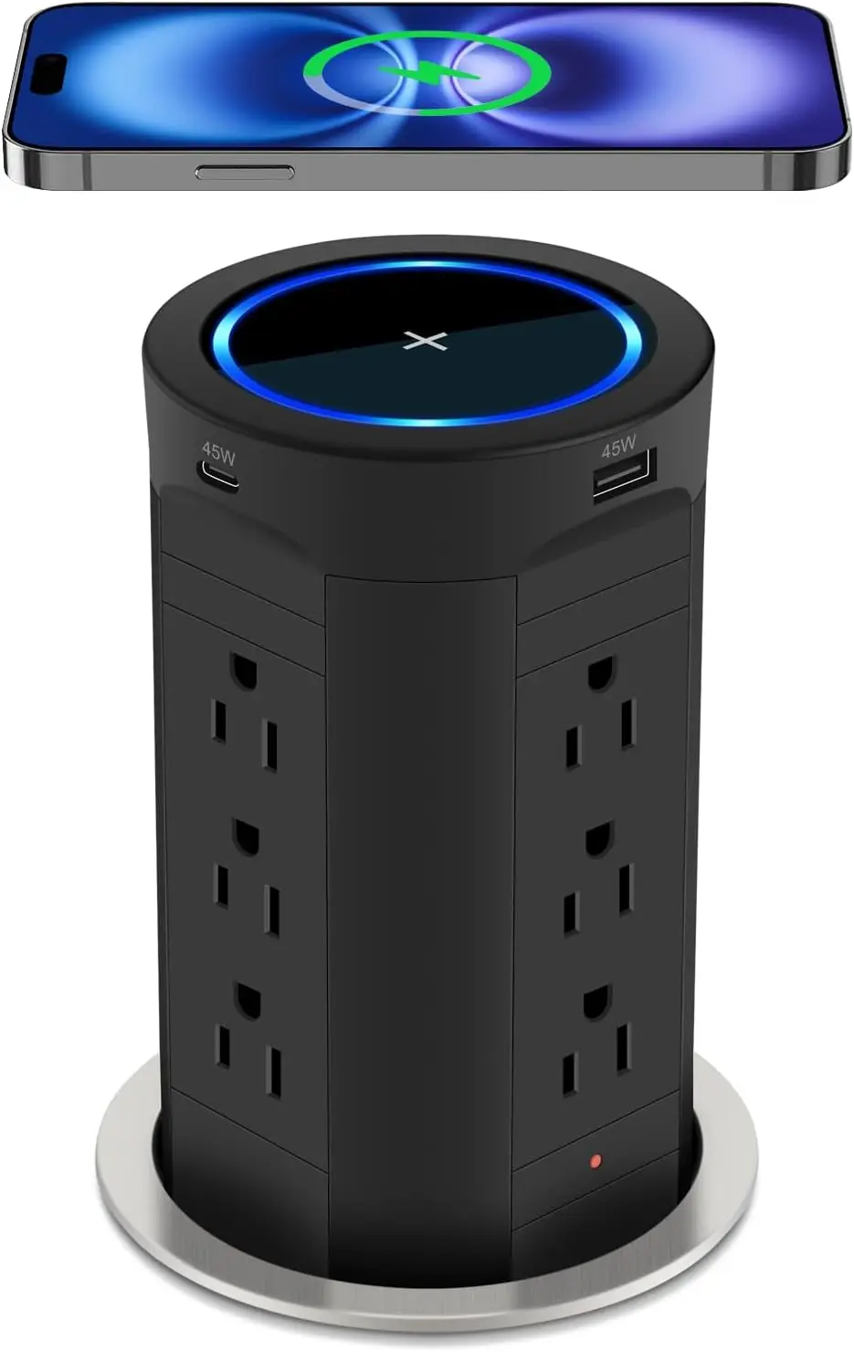 4-Inch Pop-Up Outlet with 45W USB-C, 15W Wireless Charger, 12 Outlets & 4 USB Ports for Home Office Kitchen
4-Inch Pop-Up Outlet with 45W USB-C, 15W Wireless Charger, 12 Outlets & 4 USB Ports for Home Office Kitchen