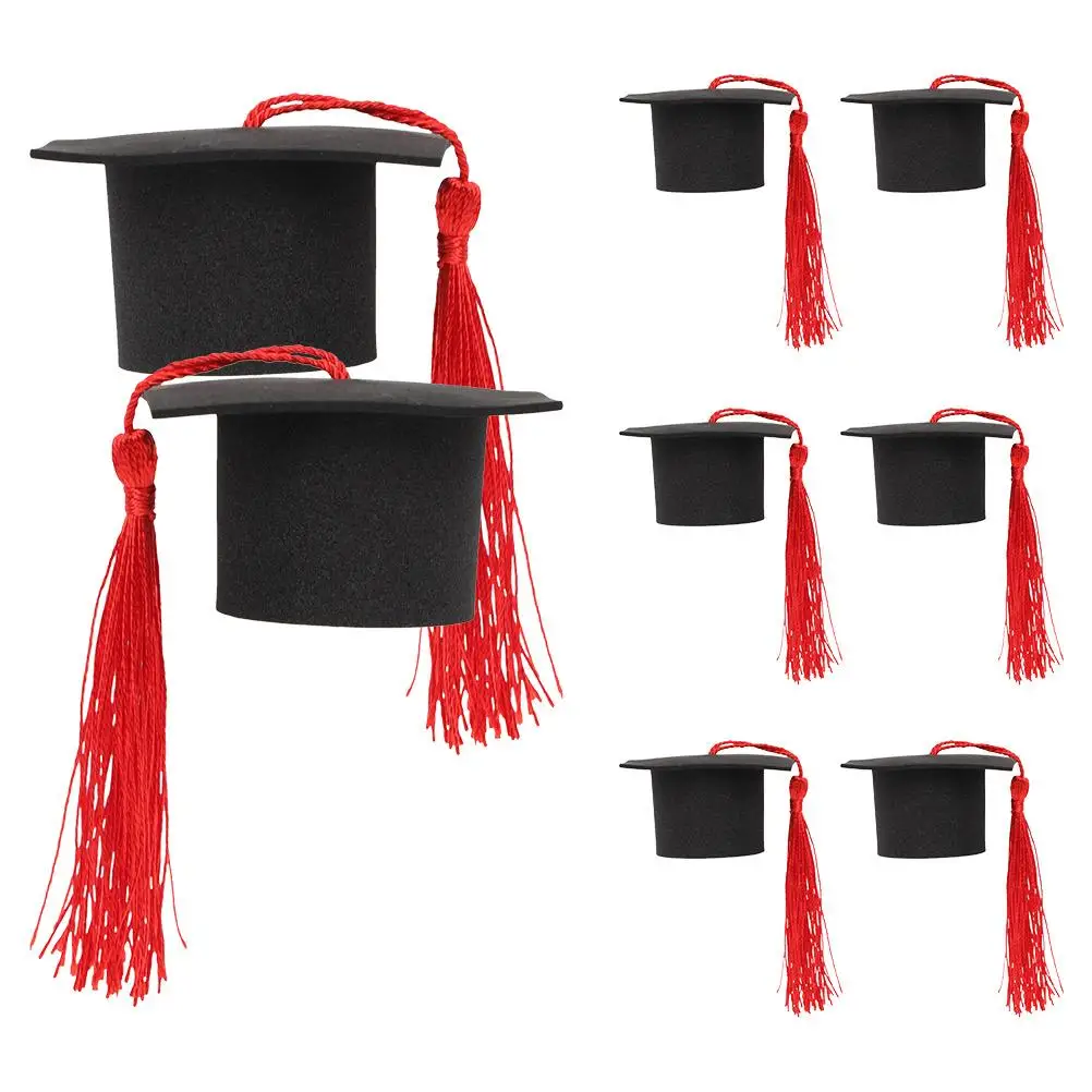 8 Pcs Graduation Cake Toppers Mini Cap Decorations with Red Tassels for Party Supplies Cupcake Decor 2024 Grad Cap
8 Pcs Graduation Cake Toppers Mini Cap Decorations with Red Tassels for Party Supplies Cupcake Decor 2024 Grad Cap