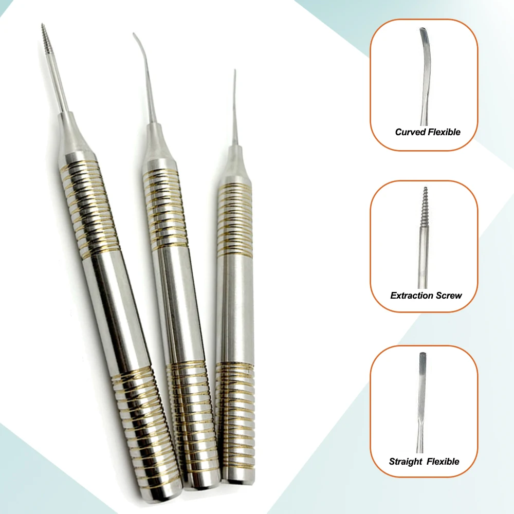 3Pcs Dental Broken Root Drill Remnant Extractor Dental Extractor Apical Root Fragment Drill Titanium Tip Dentist Instrument Tool
3Pcs Dental Broken Root Drill Remnant Extractor Dental Extractor Apical Root Fragment Drill Titanium Tip Dentist Instrument Tool