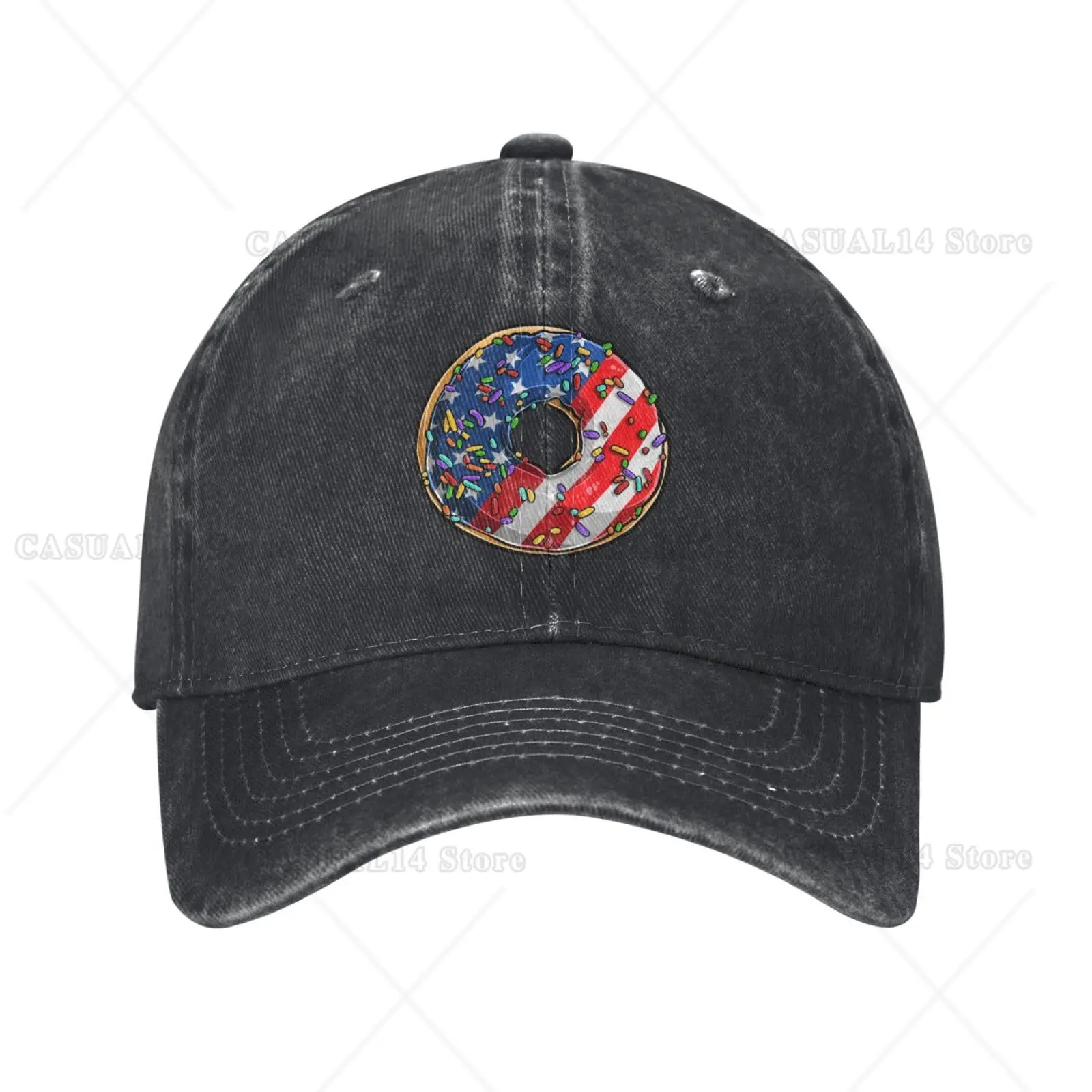 U.S. Flag Donut Baseball Cap for Men Women Hats Denim Trucker Caps Dad Hat one size
U.S. Flag Donut Baseball Cap for Men Women Hats Denim Trucker Caps Dad Hat one size