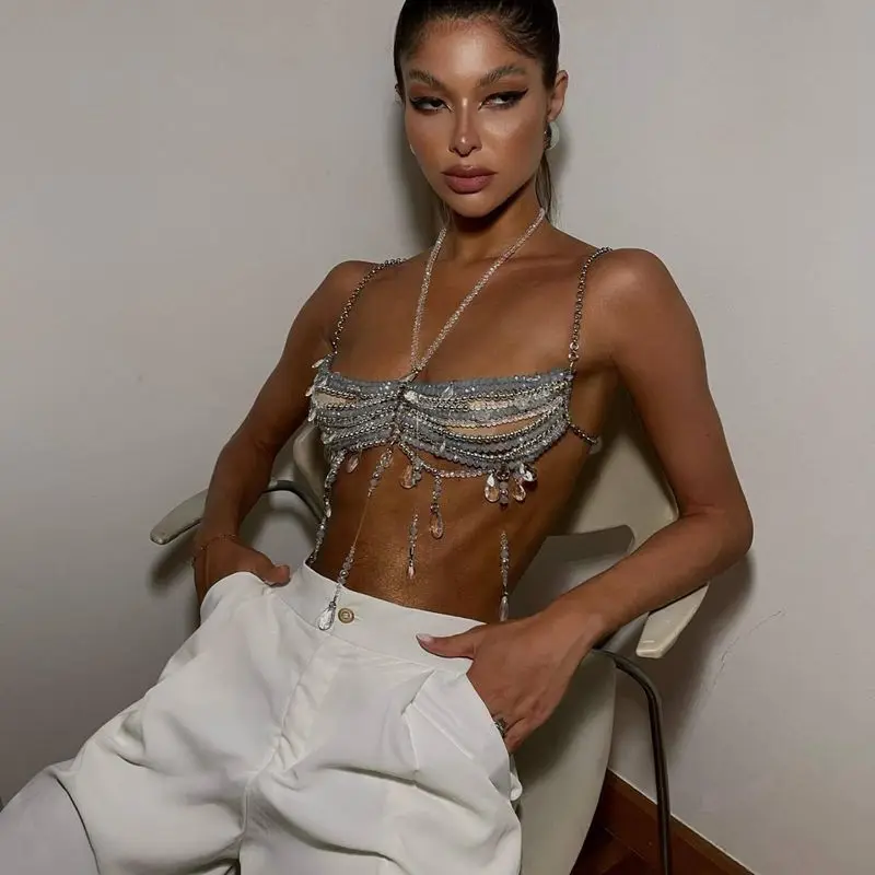 Цепочка на грудь с кристаллами и жемчугом, ожерелье Par Girls ort Sle, универсальная цепочка для тела, ожерелье Faion Performance Accory
Цепочка на грудь с кристаллами и жемчугом, ожерелье Par Girls ort Sle, универсальная цепочка для тела, ожерелье Faion Performance Accory