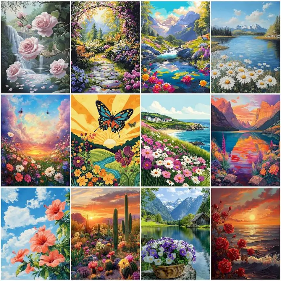 RUOPOTY Painting By Number Adults landscape summer forest Flowers bloom Paint Pictures By Numbers Drawing Canvas Home Decoration
RUOPOTY Painting By Number Adults landscape summer forest Flowers bloom Paint Pictures By Numbers Drawing Canvas Home Decoration
