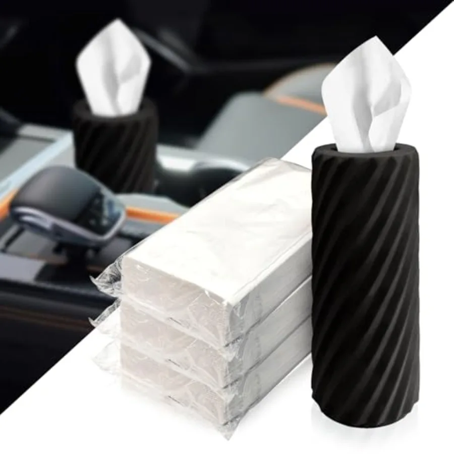 Car Tissue Holder, Refillable Round Cylinder with 3 Tissue Packs, Universal Fit for Vehicle Cup Holder, Home and Office, Car Ac
Car Tissue Holder, Refillable Round Cylinder with 3 Tissue Packs, Universal Fit for Vehicle Cup Holder, Home and Office, Car Ac