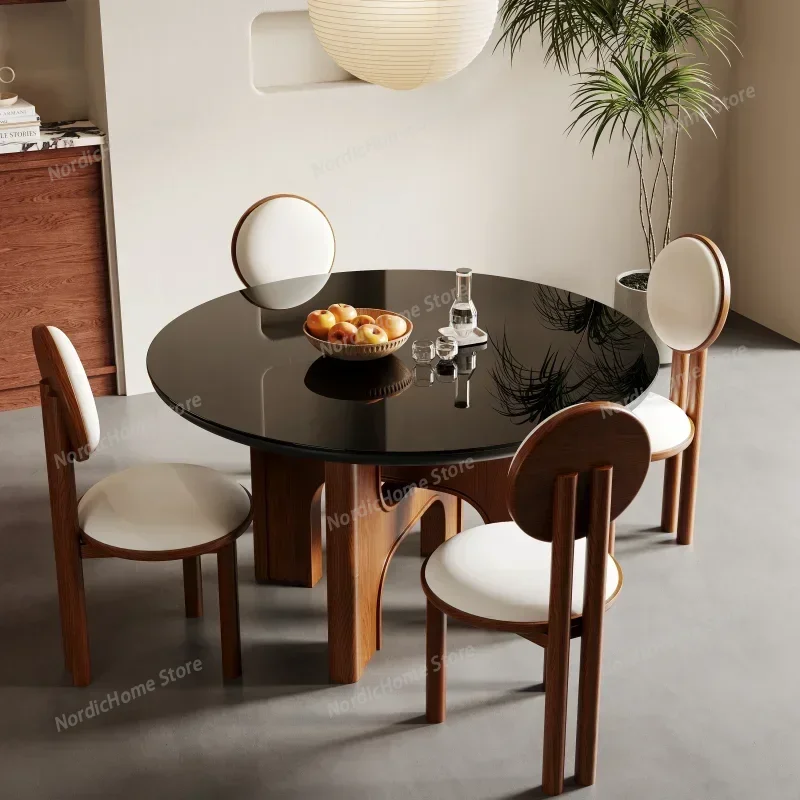 Vintage Dining Nordic Tables Wooden Design Chinese Ancient Tempered Glass Household Round Dining Tables Mesa Furniture
Vintage Dining Nordic Tables Wooden Design Chinese Ancient Tempered Glass Household Round Dining Tables Mesa Furniture