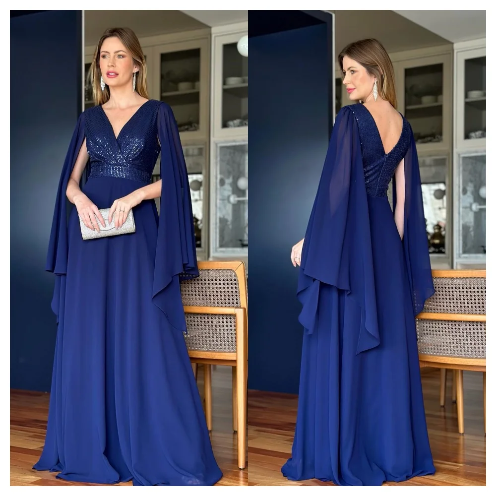 Customized Formal Purple Chiffon Evening Dress Delicate V-Neck Long Sleeves Party Dress High Quality Floor Length Celebrity Gown
Customized Formal Purple Chiffon Evening Dress Delicate V-Neck Long Sleeves Party Dress High Quality Floor Length Celebrity Gown
