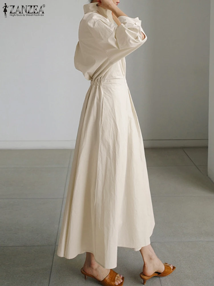 Oversized Elegant Women Spring Sundress OL Vestidos Robe Femme Fashion Lapel Neck Long Sleeve Solid Long Shirt Dress
Oversized Elegant Women Spring Sundress OL Vestidos Robe Femme Fashion Lapel Neck Long Sleeve Solid Long Shirt Dress