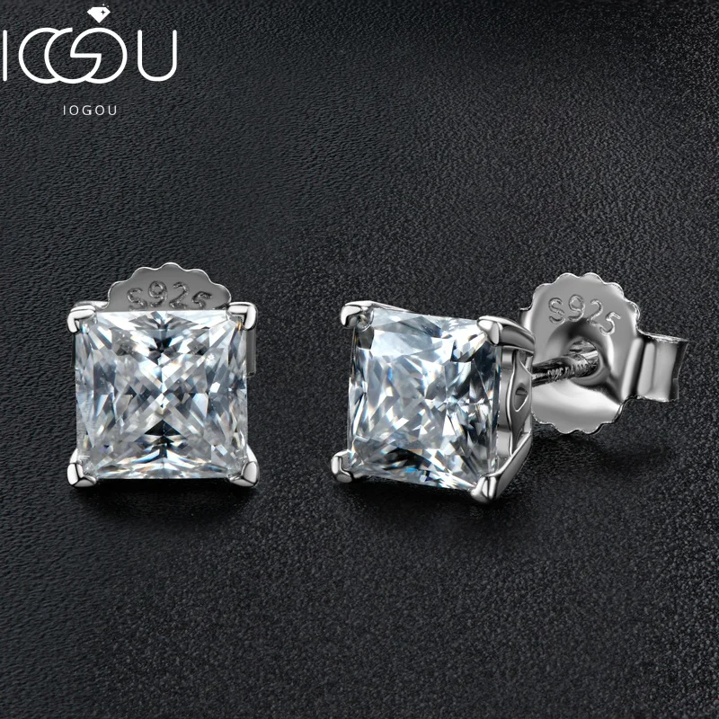 IOGOU D0.60CT/D1.00CT квадратные серьги-гвоздики принцессы огранки D с муассанитом для женщин и мужчин, стерлинговое серебро 925, подарок на день рождения, годовщину
IOGOU D0.60CT/D1.00CT квадратные серьги-гвоздики принцессы огранки D с муассанитом для женщин и мужчин, стерлинговое серебро 925, подарок на день рождения, годовщину