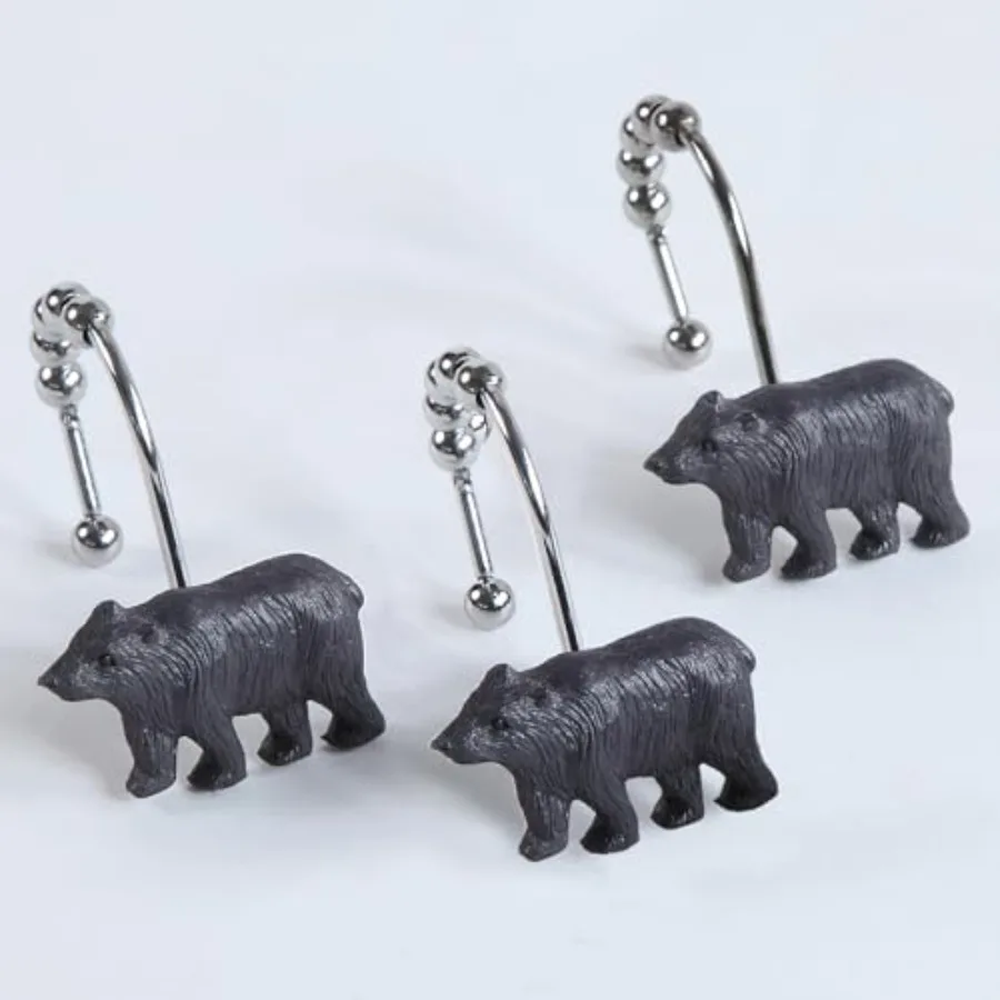 Декоративные крючки для душевых шторок Black Bear из нержавеющей стали, устойчивые к ржавчине, для душевых штанг в ванной комнате - набор из 12 штук
Декоративные крючки для душевых шторок Black Bear из нержавеющей стали, устойчивые к ржавчине, для душевых штанг в ванной комнате - набор из 12 штук