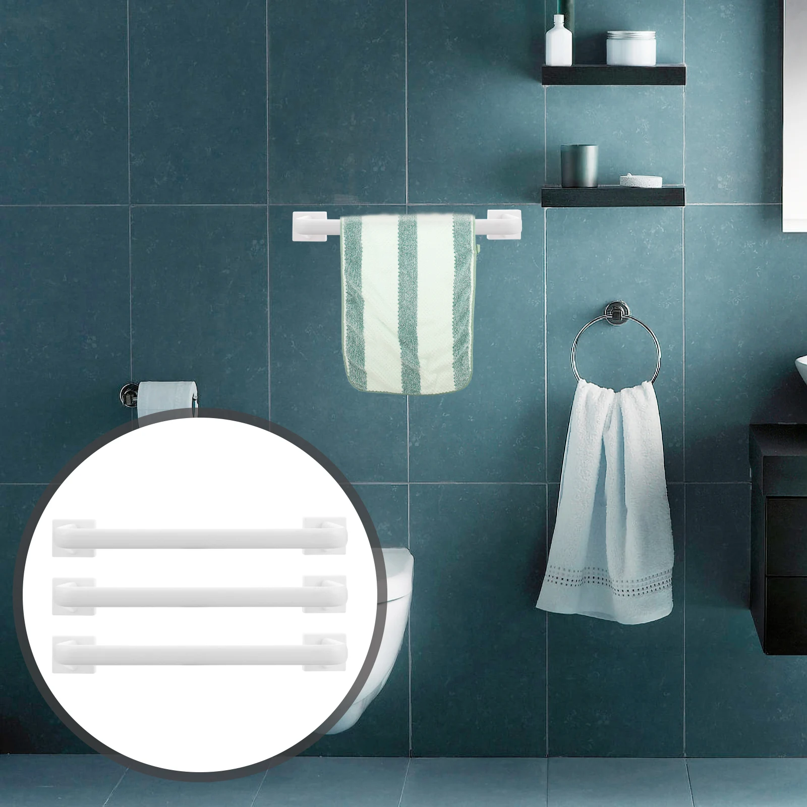 3pcs Plastic Towel Rack Single Bar No Punch Wall Mounted Bathroom Kitchen Space Saving Anti Rust Hanger For Home Color 
3pcs Plastic Towel Rack Single Bar No Punch Wall Mounted Bathroom Kitchen Space Saving Anti Rust Hanger For Home Color
