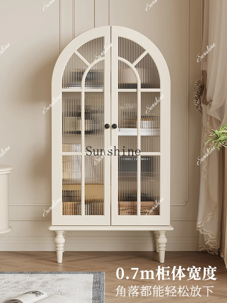 French Cream Style Figure Solid Wood Display Cabinet Arched Storage Cabinet FT
French Cream Style Figure Solid Wood Display Cabinet Arched Storage Cabinet FT