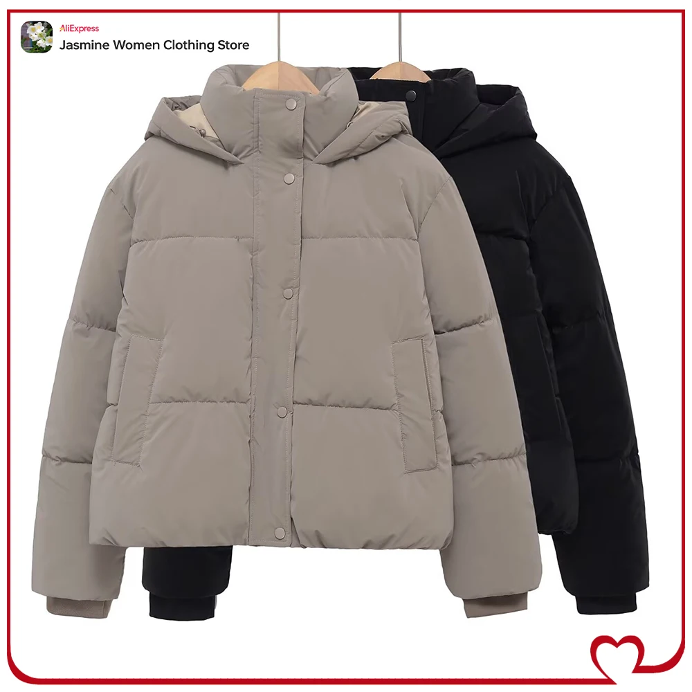 Elegant Chic Women Warm Short Windproof Hoodie Anoraks High Collar with Adjustable Drawstring Hoodie and Long Sleeves with Cuffs
Elegant Chic Women Warm Short Windproof Hoodie Anoraks High Collar with Adjustable Drawstring Hoodie and Long Sleeves with Cuffs