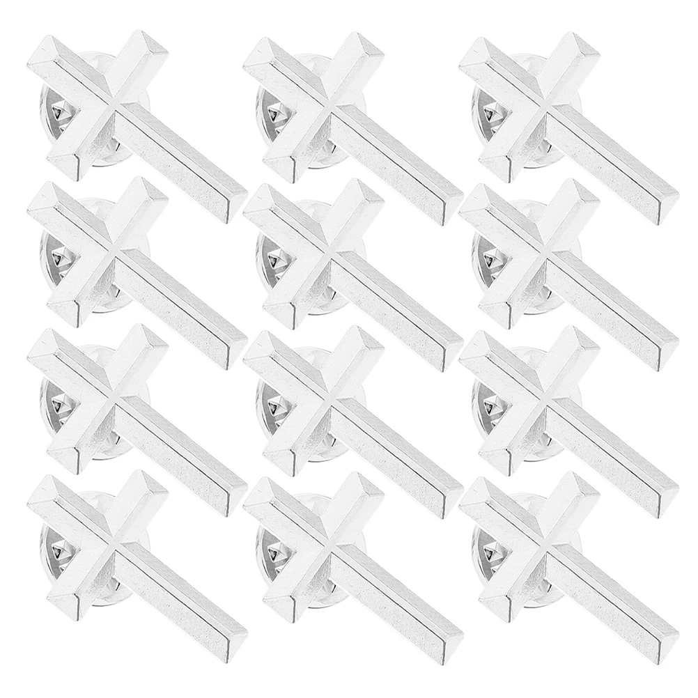 12pcs Cross Brooch Alloy Pin Diy Safety Badge Silver Collar Pins Fashion Jewelry Clothing Accessory Metal Brooch
12pcs Cross Brooch Alloy Pin Diy Safety Badge Silver Collar Pins Fashion Jewelry Clothing Accessory Metal Brooch