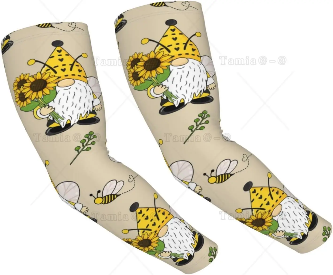 Gnomes Bees And Sunflowers Print Arm Sleeves Cooling UV Sun Protection Sports Compression for Men Women Golf Basketball
Gnomes Bees And Sunflowers Print Arm Sleeves Cooling UV Sun Protection Sports Compression for Men Women Golf Basketball
