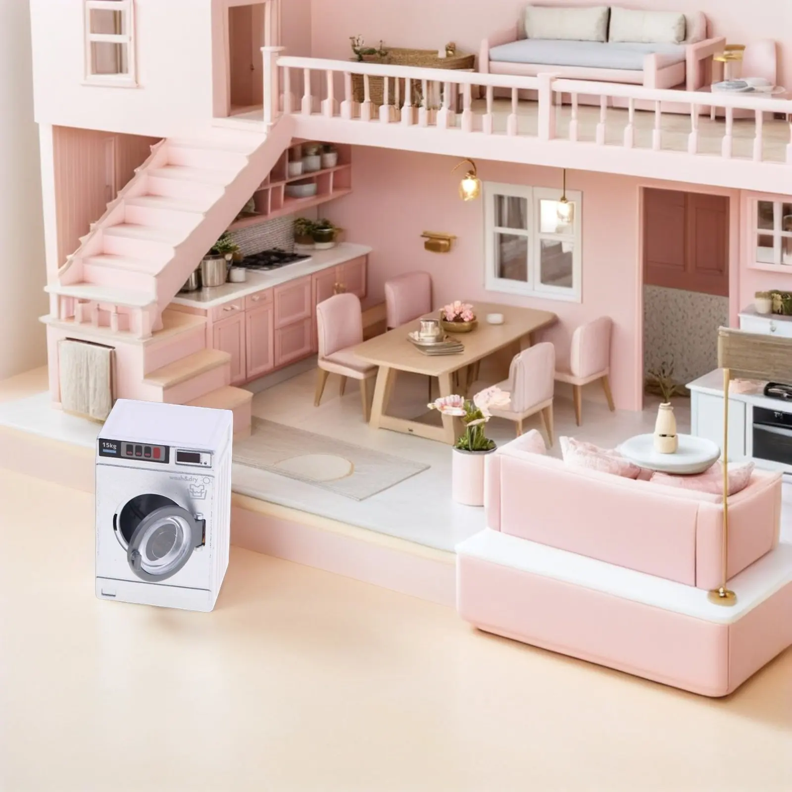 Mini Washing Machine Realistic Washer Dryer Pretend Play Household Appliance for Dollhouse Laundry Furniture Accessories
Mini Washing Machine Realistic Washer Dryer Pretend Play Household Appliance for Dollhouse Laundry Furniture Accessories