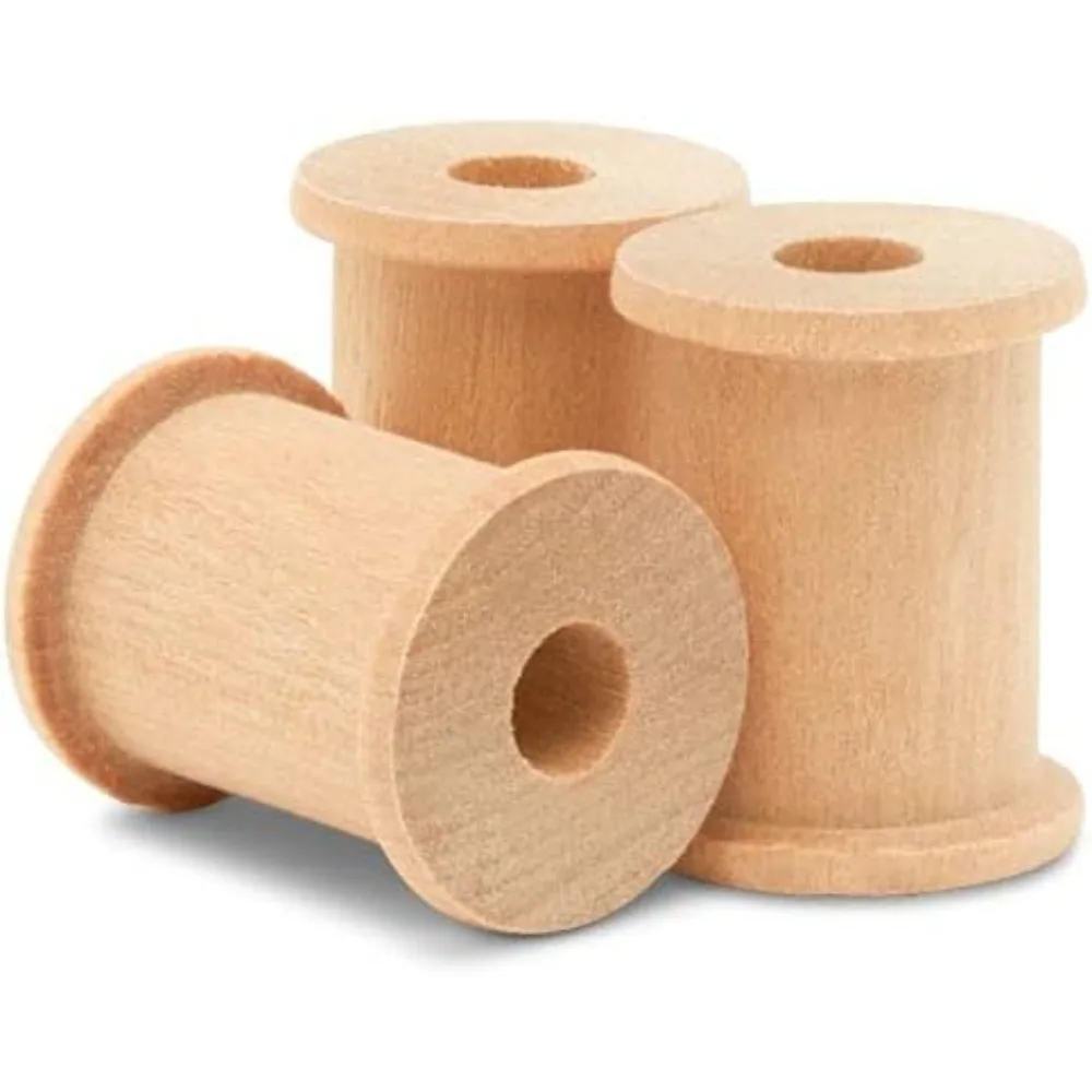Wooden Spool for Crafts 1-1/8-inch Pack of 25, Small Empty Thread Spools, Wood Spools for Crafts with Wooden Spindles
Wooden Spool for Crafts 1-1/8-inch Pack of 25, Small Empty Thread Spools, Wood Spools for Crafts with Wooden Spindles