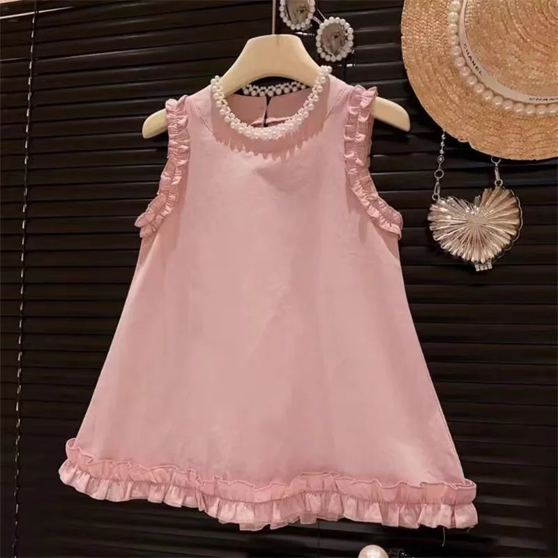 2024 Summer New Korean Edition Fashionable Dress Sweet and Fashionable Girl's Mu'er Edge Tank Top Skirt A-line Sleeveless Trendy
2024 Summer New Korean Edition Fashionable Dress Sweet and Fashionable Girl's Mu'er Edge Tank Top Skirt A-line Sleeveless Trendy