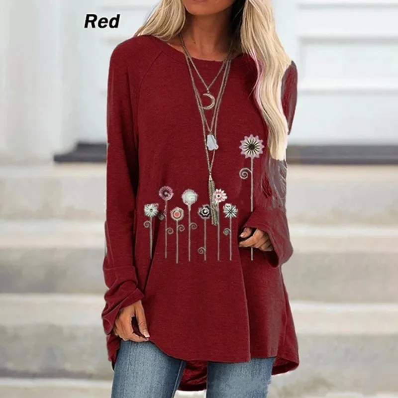 Elegant Loose Autumn And Winter Fashion New Long-Sleeved Women's T-Shirt Loose Version Of Casual Shirt Round Neck
Elegant Loose Autumn And Winter Fashion New Long-Sleeved Women's T-Shirt Loose Version Of Casual Shirt Round Neck