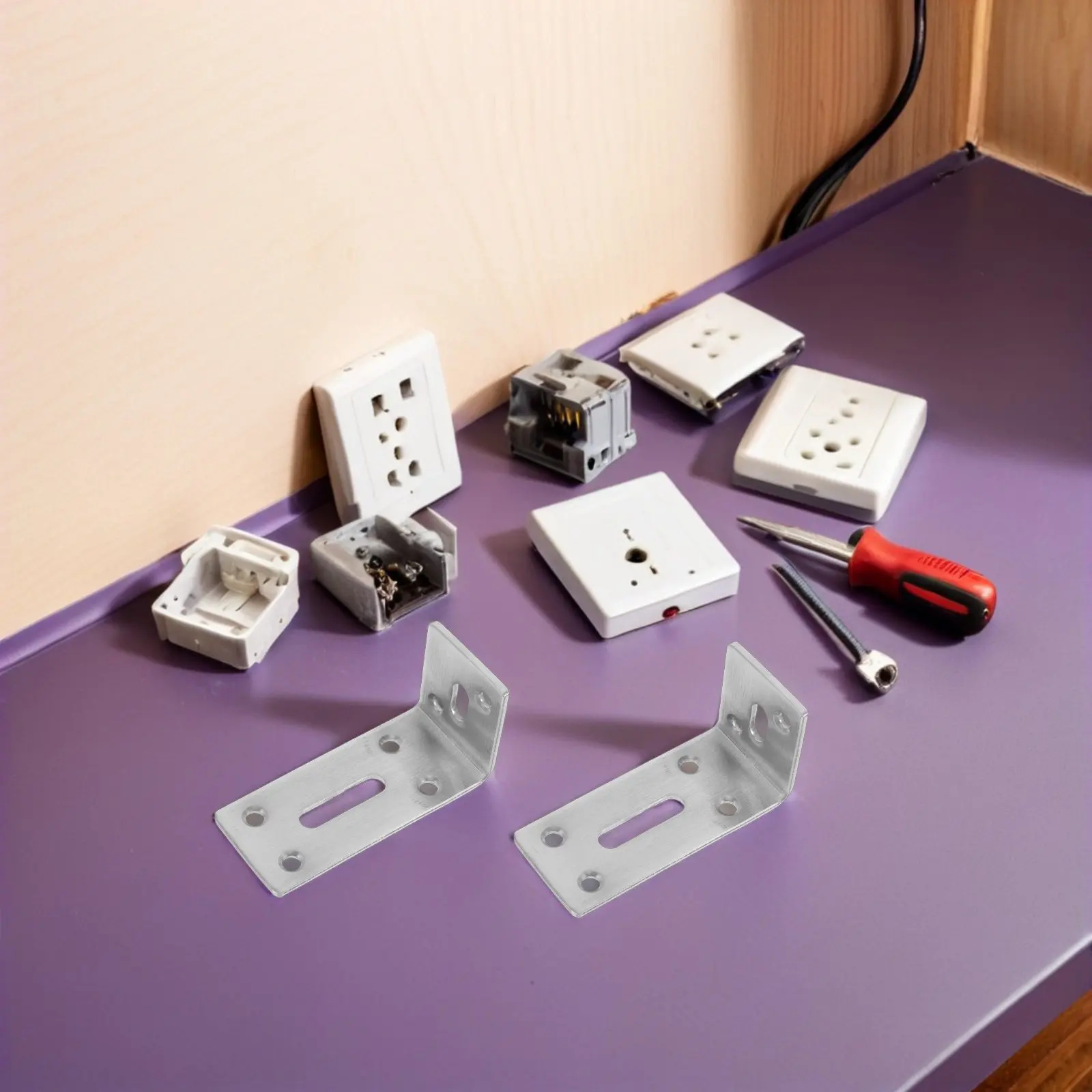 Premium Zinc Plated Steel Angle Brackets for Wood Shelving Installation Heavy Load Bearing Corner Connectors for Kitchen Pantry
Premium Zinc Plated Steel Angle Brackets for Wood Shelving Installation Heavy Load Bearing Corner Connectors for Kitchen Pantry