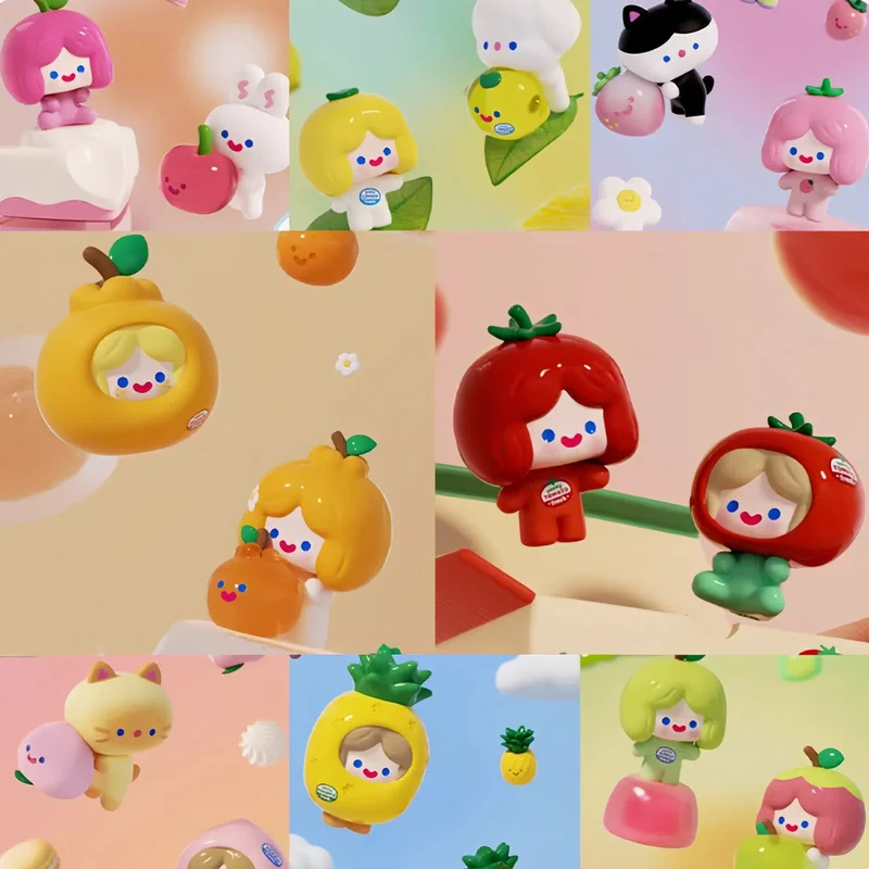 Rico Happy Friends, милые аниме-фигурки, слепая коробка, модная игрушка, украшение для комнаты, оригинальная коллекция в корзине с фруктами, серия 
Rico Happy Friends, милые аниме-фигурки, слепая коробка, модная игрушка, украшение для комнаты, оригинальная коллекция в корзине с фруктами, серия