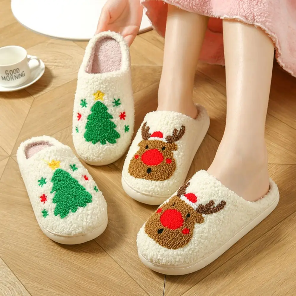 Fashion Cute Christmas Slippers Lovely Soft Home Slippers Durable Warm Warm Plush Slides Women
Fashion Cute Christmas Slippers Lovely Soft Home Slippers Durable Warm Warm Plush Slides Women
