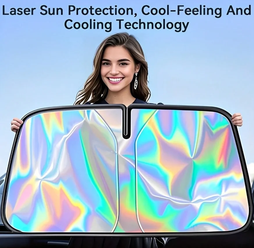 Laser Reflective Car Windshield Sun Shade, Advanced Cooling Sun Protection
Laser Reflective Car Windshield Sun Shade, Advanced Cooling Sun Protection