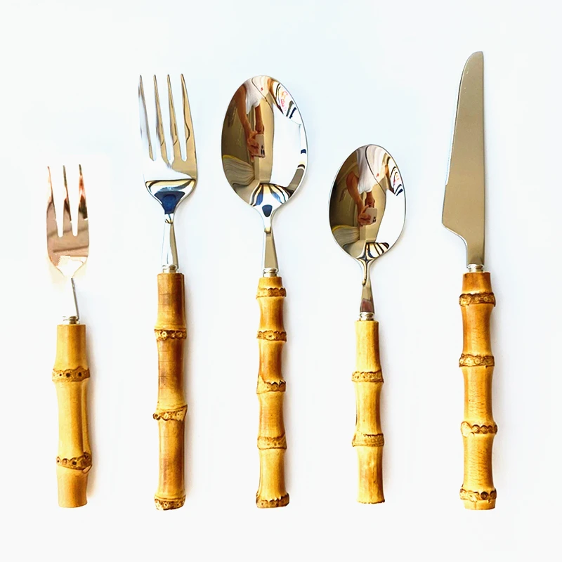 30Pcs 20Pcs Dinnerware Sets Original Nature Bamboo Handle Stainless Steel Upscale Cutlery Fork Spoon Home Kitchen Tableware
30Pcs 20Pcs Dinnerware Sets Original Nature Bamboo Handle Stainless Steel Upscale Cutlery Fork Spoon Home Kitchen Tableware