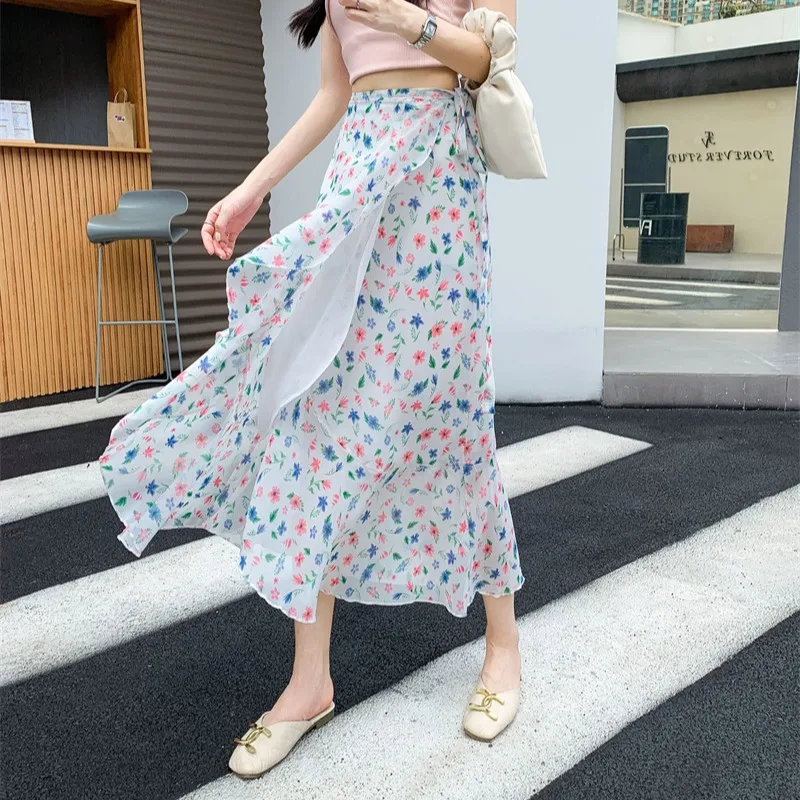 Цельная шифоновая юбка-накидка для женщин, пляжная, солнцезащитная, с завышенной талией, А-силуэт, цветочный принт, миди, из полиэфирного волокна
Цельная шифоновая юбка-накидка для женщин, пляжная, солнцезащитная, с завышенной талией, А-силуэт, цветочный принт, миди, из полиэфирного волокна