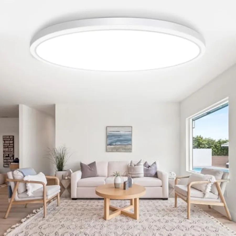 19 Inch Large Flush Mount Ceiling Light Fixtures 4200LM 360W Equivalent 5000K Daylight 0.67 Inch Ultra Thin Surface Mount LED C
19 Inch Large Flush Mount Ceiling Light Fixtures 4200LM 360W Equivalent 5000K Daylight 0.67 Inch Ultra Thin Surface Mount LED C