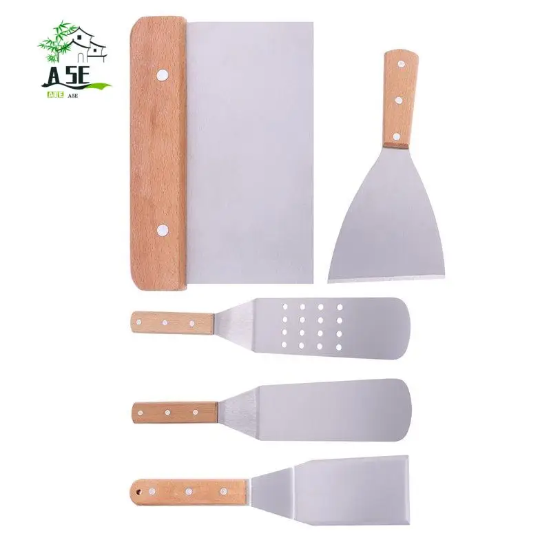 A05E-5 Pcs Stainless Steel Shovel Wooden Handle For Pizza Steak Cake Transfer Kitchen Accessories Bread Scoop Cooking Tool
A05E-5 Pcs Stainless Steel Shovel Wooden Handle For Pizza Steak Cake Transfer Kitchen Accessories Bread Scoop Cooking Tool