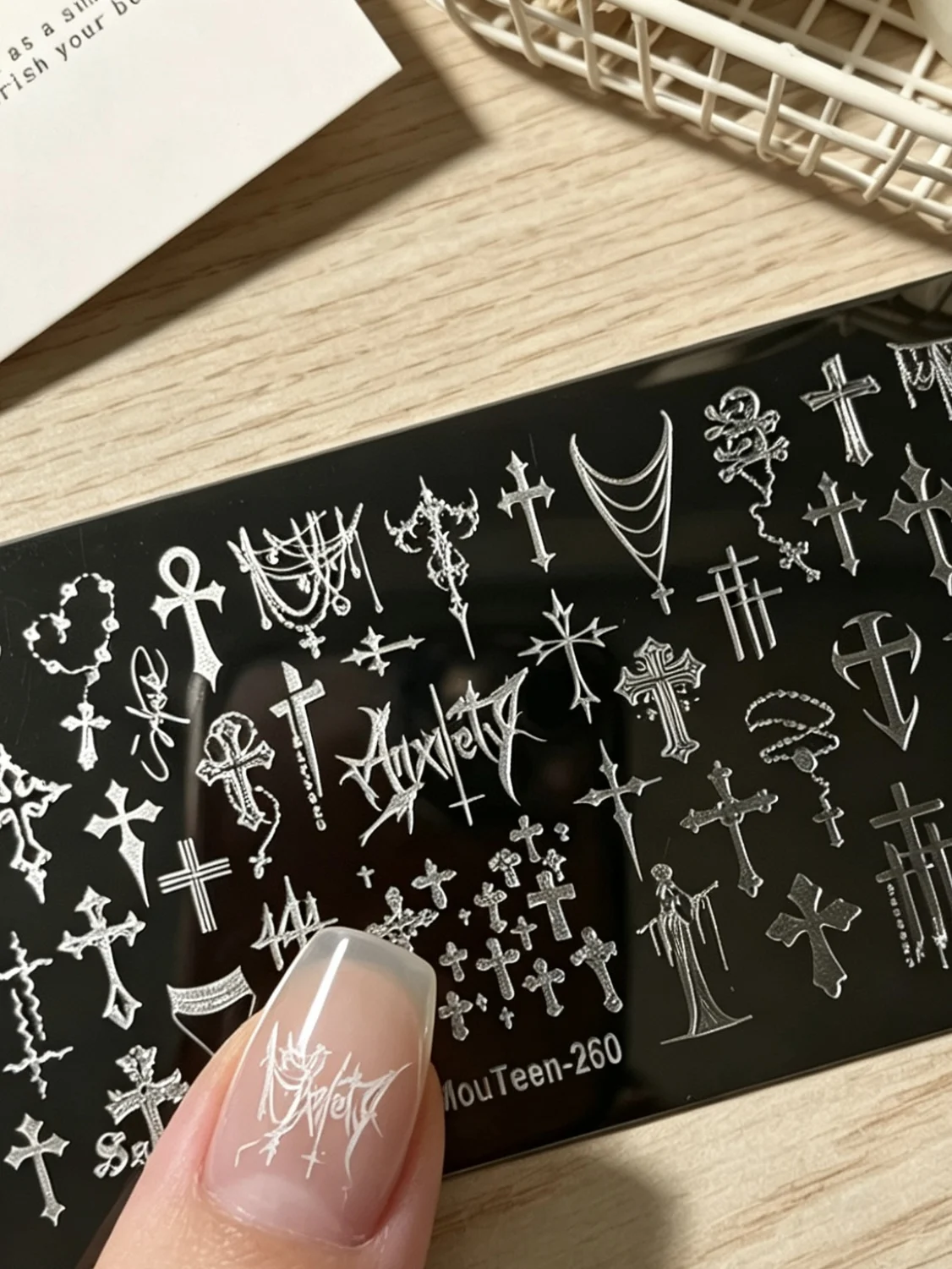 Gothic Punk Cross Nail Stamping Plate Dark Letter Ankh Rosary Pattern Nail Art Transfer Stencil DIY Manicure Tool Mouteen260
Gothic Punk Cross Nail Stamping Plate Dark Letter Ankh Rosary Pattern Nail Art Transfer Stencil DIY Manicure Tool Mouteen260