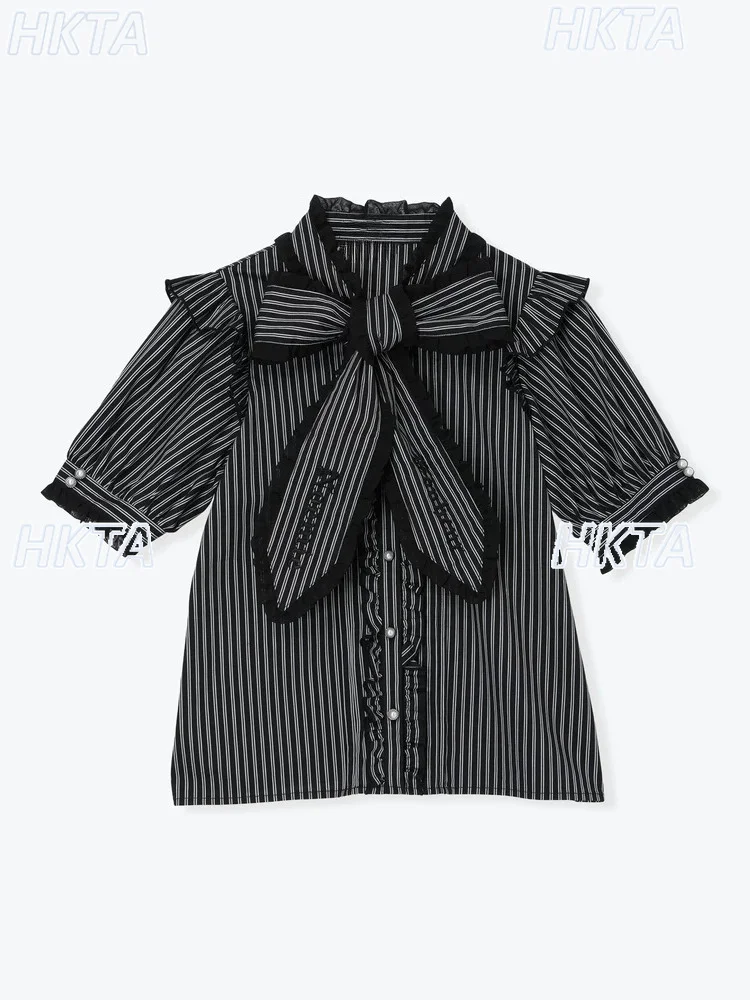 Original Japanese Style 2026 New Summer Shirt Mass Production Gothic Dark Embroider Strap Big Bow Sweet Short-sleeve Blouse Top
Original Japanese Style 2026 New Summer Shirt Mass Production Gothic Dark Embroider Strap Big Bow Sweet Short-sleeve Blouse Top