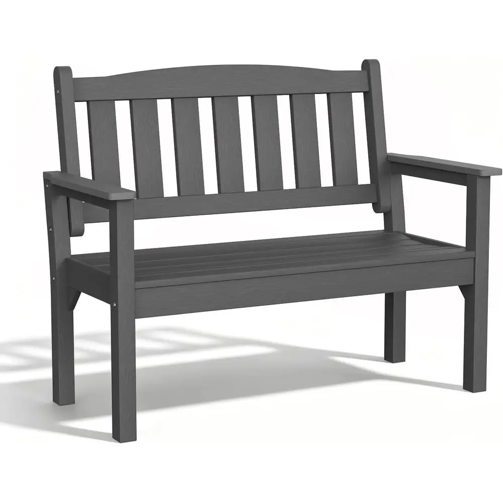 Weather-Resistant 2-Person Poly Lumber Garden Bench for Outdoor Use - Grey
Weather-Resistant 2-Person Poly Lumber Garden Bench for Outdoor Use - Grey