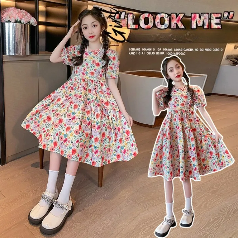 Children Summer Dresses Girls Print Floral Dress Baby Casual Short Sleeves Dress Kids Puff Sleeve Clothing 2025 New
Children Summer Dresses Girls Print Floral Dress Baby Casual Short Sleeves Dress Kids Puff Sleeve Clothing 2025 New