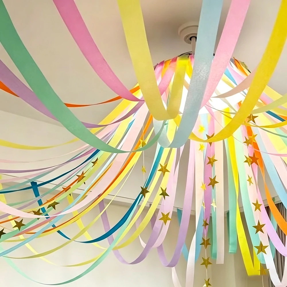 Macaron Colorful Crepe Paper Streamers Garland for Birthday Party Baby Shower Backdrops Wedding Decoration Paper Garland Decor
Macaron Colorful Crepe Paper Streamers Garland for Birthday Party Baby Shower Backdrops Wedding Decoration Paper Garland Decor