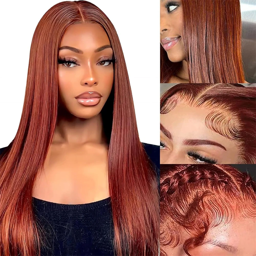 13x4 Reddish Brown Straight Lace Front Wigs Human Hair 13x6 Lace Frontal Wig Brazilian Pre plucked 4x4 Closure Human Hair Wig
13x4 Reddish Brown Straight Lace Front Wigs Human Hair 13x6 Lace Frontal Wig Brazilian Pre plucked 4x4 Closure Human Hair Wig