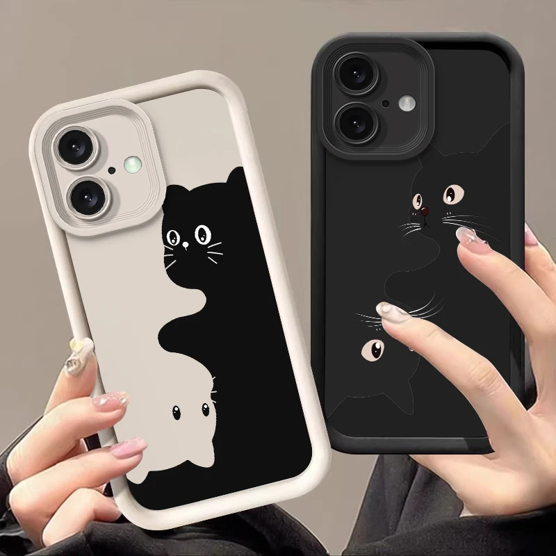 Black white cat For IPhone 16 11 13 14 12 Pro Max 15 Plus SE 2020 X XR XS Max 8 7 Plus Mini black Soft Silicone Phone Case
Black white cat For IPhone 16 11 13 14 12 Pro Max 15 Plus SE 2020 X XR XS Max 8 7 Plus Mini black Soft Silicone Phone Case