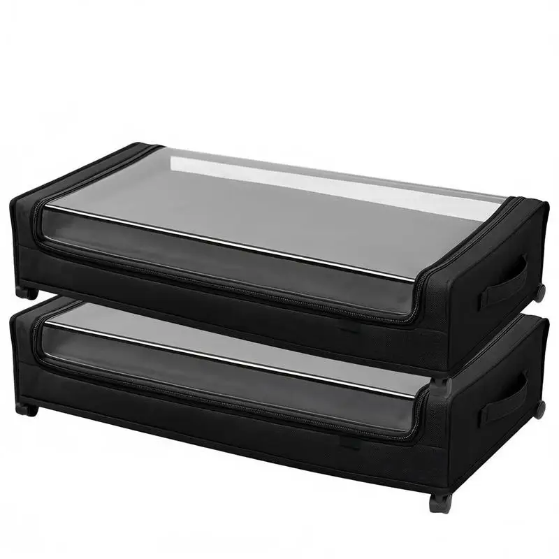 Underbed Rolling Crates 30.3 x 18.5 x 6.8 inch For Bedroom Dormitory Apartment, Transparent Cover Visual Access 2 Pack Metal Frame Construction
Underbed Rolling Crates 30.3 x 18.5 x 6.8 inch For Bedroom Dormitory Apartment, Transparent Cover Visual Access 2 Pack Metal Frame Construction