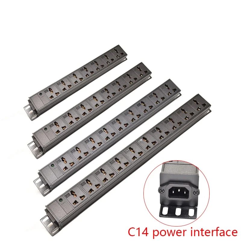 Metal PDU Power Strip Distribution Unit Cabinet installation C14 interface 2/8Ways Universal Outlet Socket with LED indicator
Metal PDU Power Strip Distribution Unit Cabinet installation C14 interface 2/8Ways Universal Outlet Socket with LED indicator