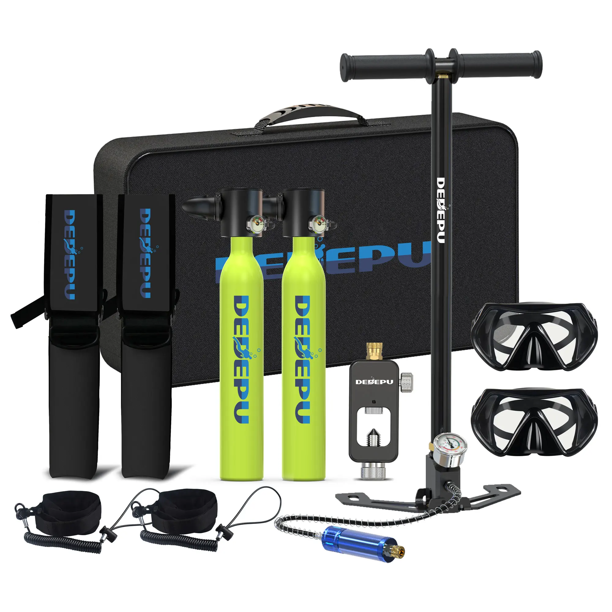 DEDEPU The Most Popular 0.5LHigh-Pressure Aluminum Scuba Tank with Dot Breathing Oxygen Gear, Refillable Adapter and Manual Pump
DEDEPU The Most Popular 0.5LHigh-Pressure Aluminum Scuba Tank with Dot Breathing Oxygen Gear, Refillable Adapter and Manual Pump