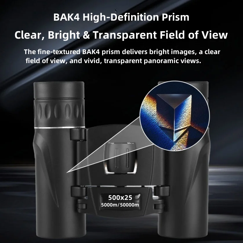 Professional 500x25 Telescope Powerful Binoculars Long Range Portable Monocular for Camping Tourism
Professional 500x25 Telescope Powerful Binoculars Long Range Portable Monocular for Camping Tourism