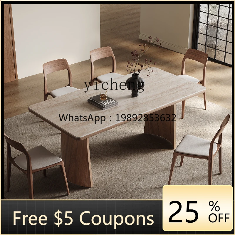 1 rock slab dining table modern simple light luxury high-end solid wood dining table walnut high-end dining table
1 rock slab dining table modern simple light luxury high-end solid wood dining table walnut high-end dining table