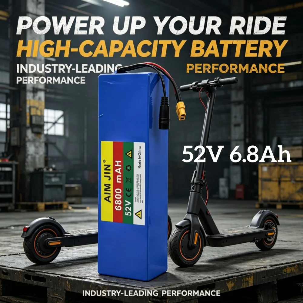 52V 6.8AH 14S2P lithium battery 52V 6800mAh high capacity 1000W For lectric scooter battery built in BMS
52V 6.8AH 14S2P lithium battery 52V 6800mAh high capacity 1000W For lectric scooter battery built in BMS
