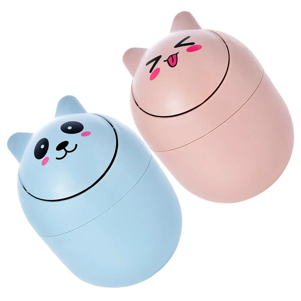 Mini Trash Can 2 Pcs Desktop Garbage Can Small Lid Cans Blue Pink Plastic Office Home Creative Nordic Cute Cartoon Space Saving
Mini Trash Can 2 Pcs Desktop Garbage Can Small Lid Cans Blue Pink Plastic Office Home Creative Nordic Cute Cartoon Space Saving